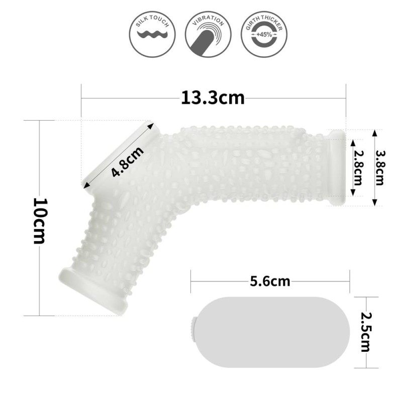 Lovetoy Knights Drip Vibro Scrotum Ring - White