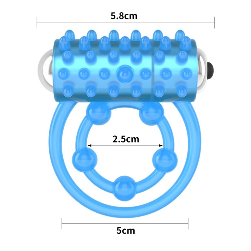 Lovetoy Lumino Play Vibro Double Ring - Blue