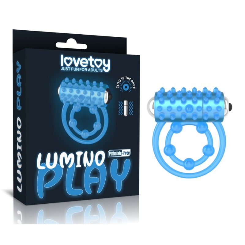 Lovetoy Lumino Play Vibro Double Ring - Blue