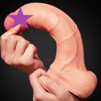 Lovetoy 10" Dual Layer Silicone Cock - Flesh