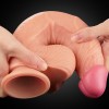 Lovetoy 10" Dual Layer Silicone Cock - Flesh