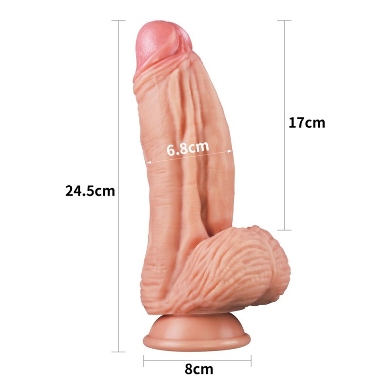 Lovetoy 10" Dual Layered King Sized Cock