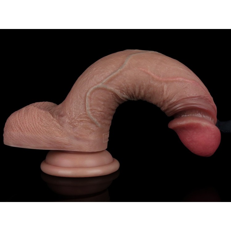 Lovetoy 7.5" Dual Layered Natural Dildo - Brown