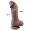 Lovetoy 11" XXL Dual Layered Cock - Brown