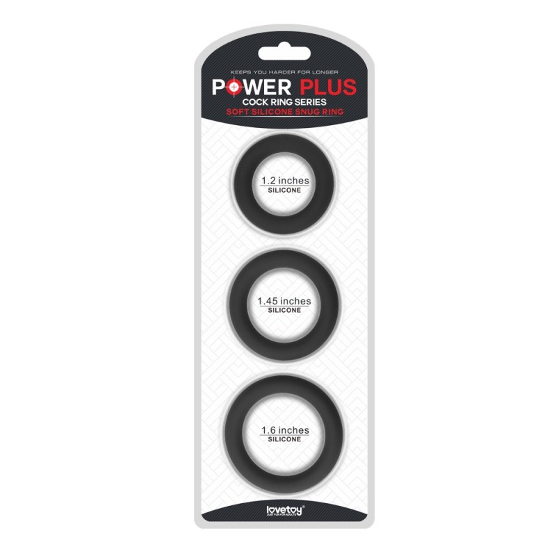 Lovetoy Power Plus Snug Rings - Black