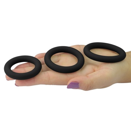 Lovetoy Power Plus Snug Rings - Black