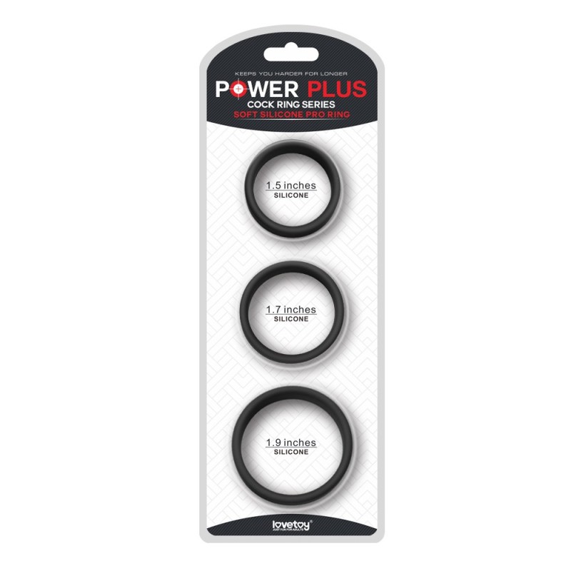 Lovetoy Power Plus Pro Rings - Black