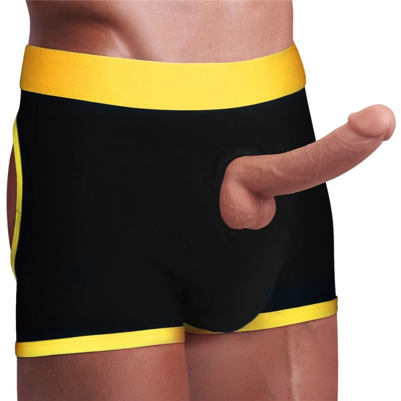 Lovetoy Horny Strapon Shorts - Black - XS/S