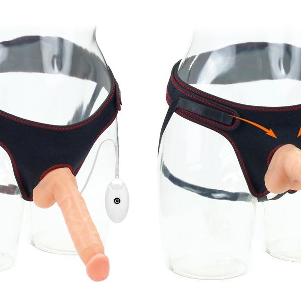 Lovetoy 7.5" Vibro Easy Strapon Set w Balls