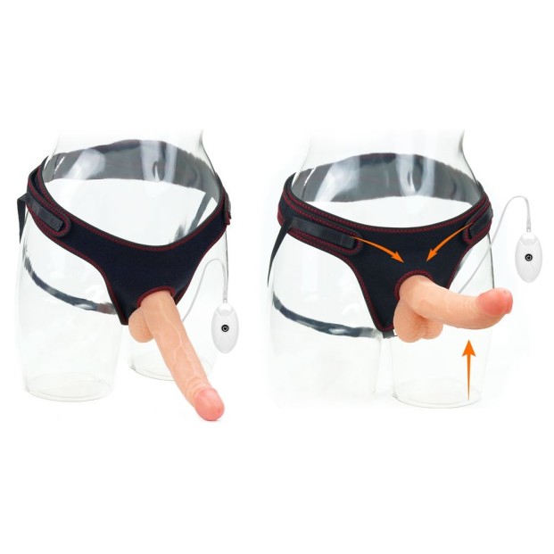 Lovetoy 8.5" Vibro Easy Strapon Set w Balls