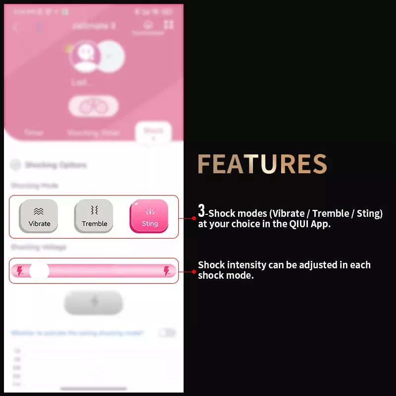 QIUI APP Controlled Chastity Device L - Black