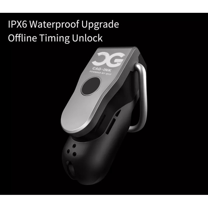 QIUI APP Controlled Chastity Device L - Black