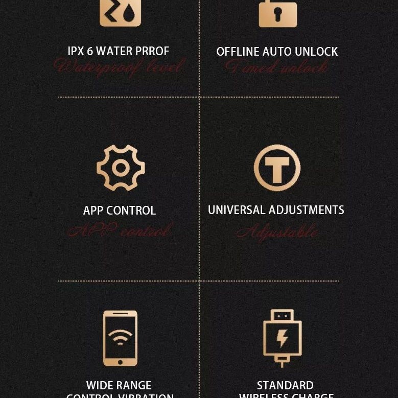 QIUI APP Controlled Chastity Device L - Black