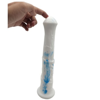 FAAK Horse Long Dildo - White/Blue