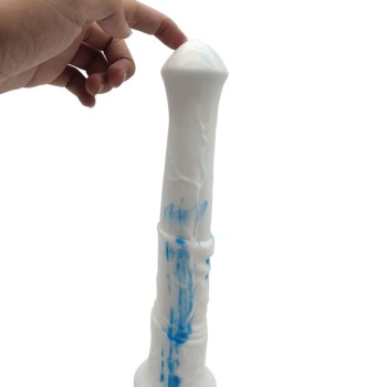 FAAK Horse Long Dildo - White/Blue