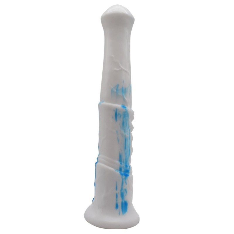 FAAK Horse Long Dildo - White/Blue