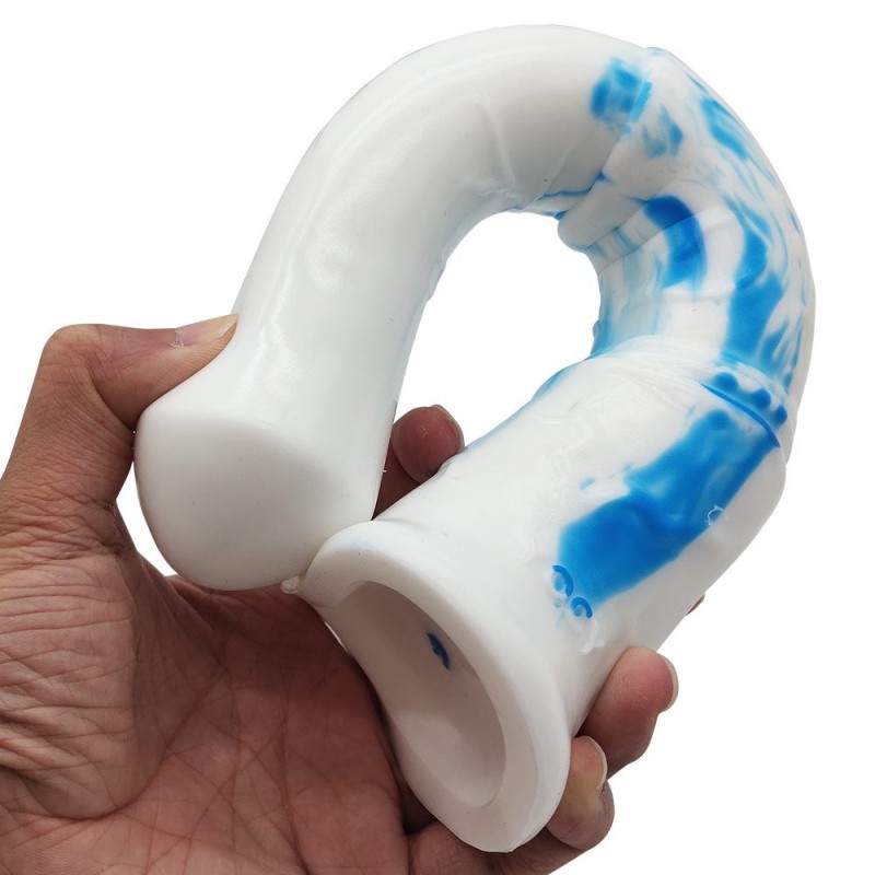 FAAK Horse Long Dildo - White/Blue