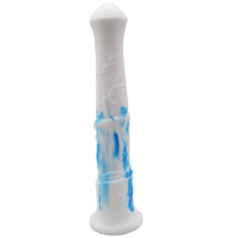 FAAK Horse Long Dildo - White/Blue