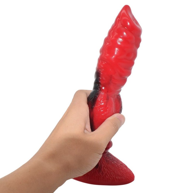 FAAK Wolfdog Dildo - Red/Black