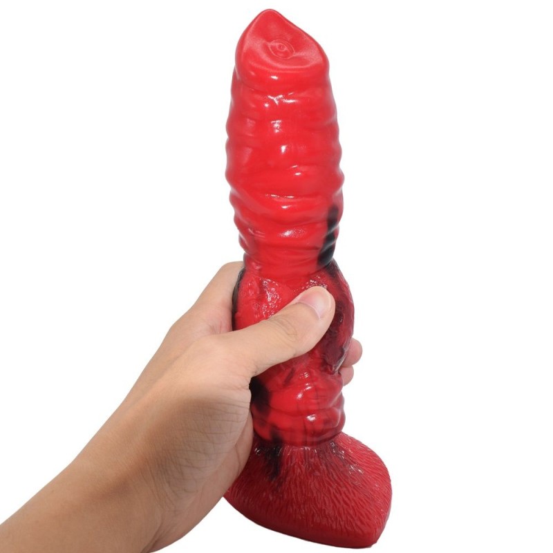 FAAK Wolfdog Dildo - Red/Black