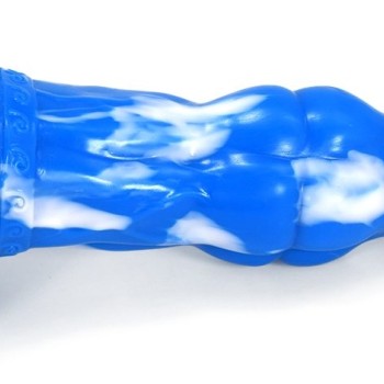 FAAK Mythical Beast Gluttony Dildo - Blue/White