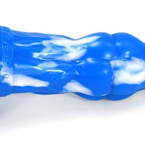 FAAK Mythical Beast Gluttony Dildo - Blue/White