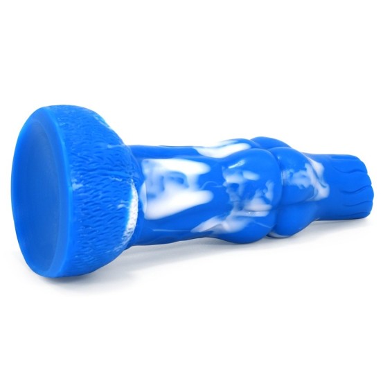 FAAK Mythical Beast Gluttony Dildo - Blue/White