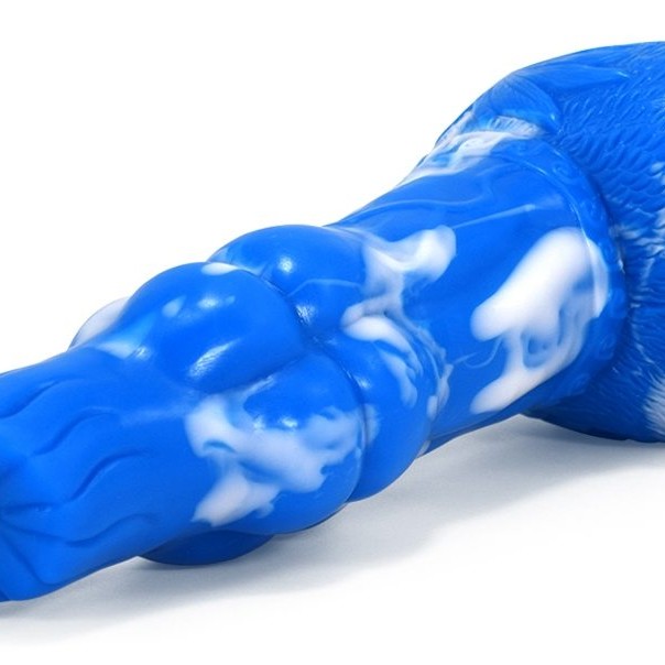 FAAK Mythical Beast Gluttony Dildo - Blue/White