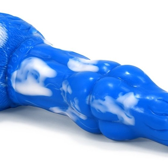 FAAK Mythical Beast Gluttony Dildo - Blue/White