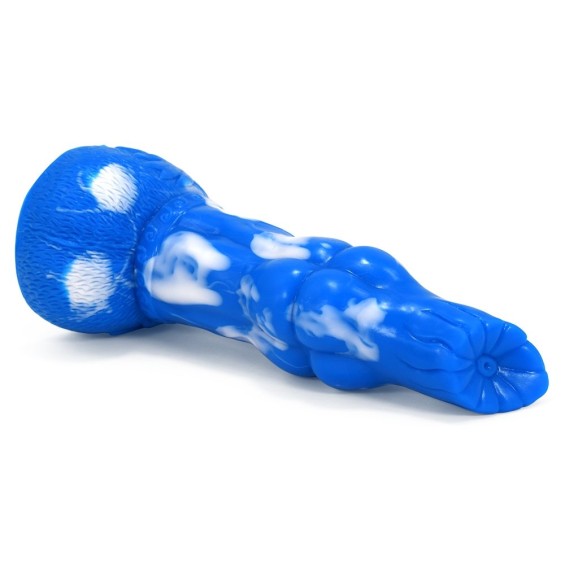 FAAK Mythical Beast Gluttony Dildo - Blue/White