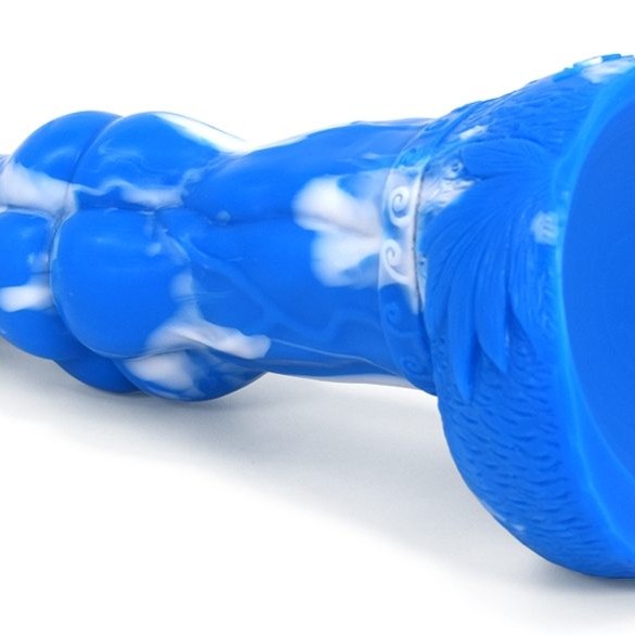 FAAK Mythical Beast Gluttony Dildo - Blue/White