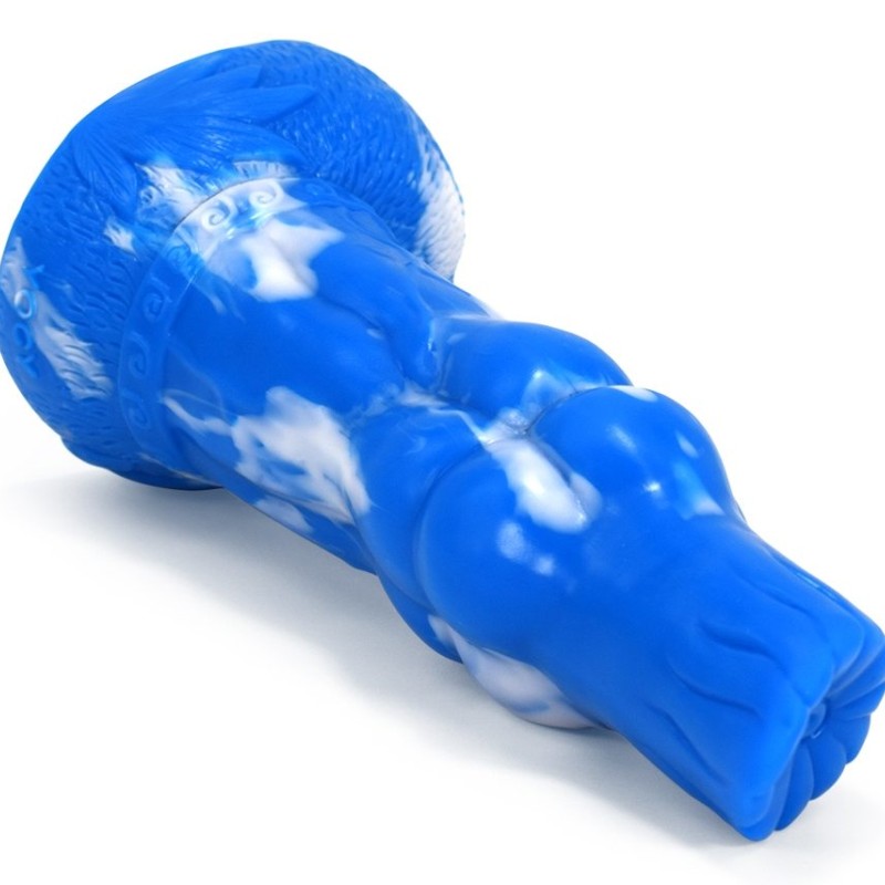 FAAK Mythical Beast Gluttony Dildo - Blue/White