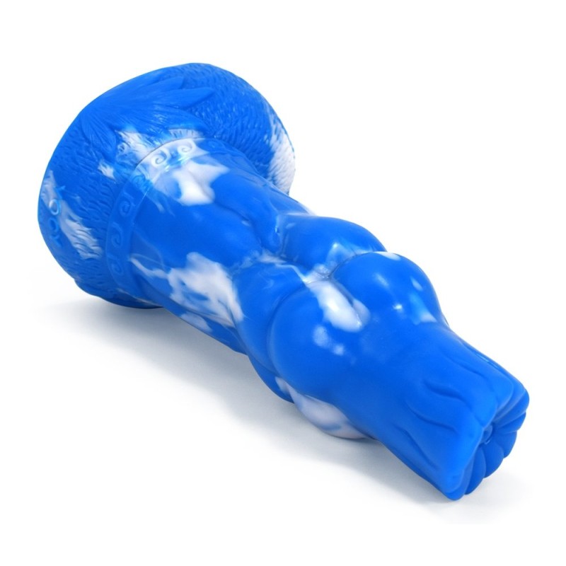 FAAK Mythical Beast Gluttony Dildo - Blue/White