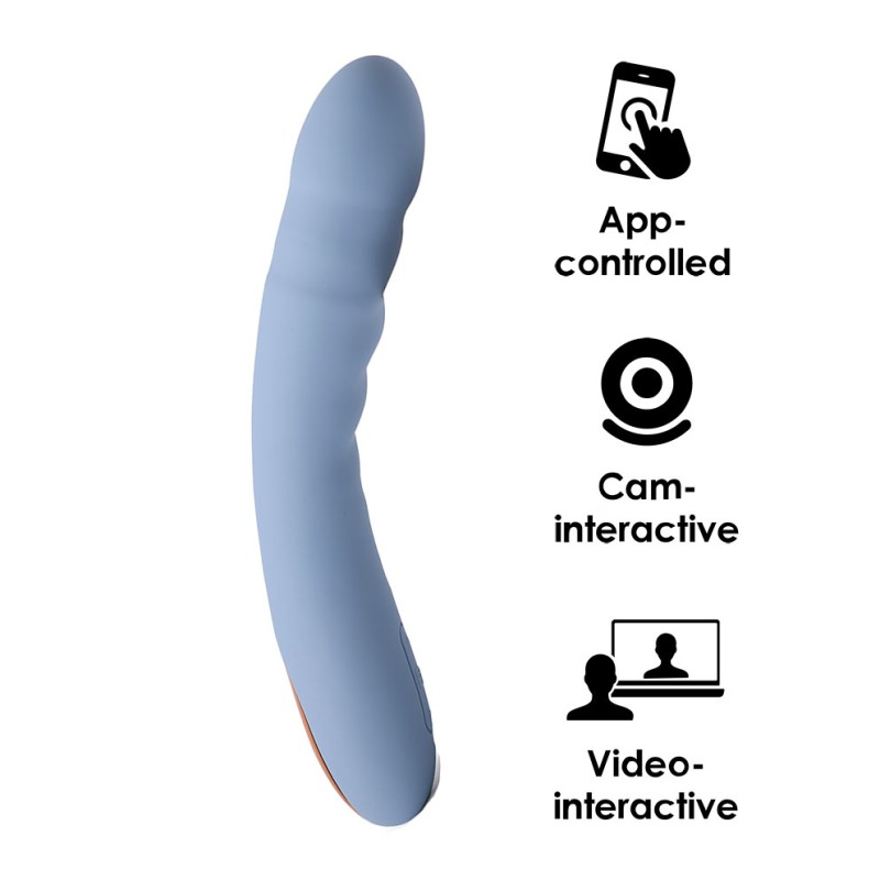 SVAKOM Ava Neo Interactive Thrusting Vibrator - Cornflower Blue