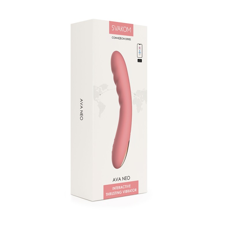 SVAKOM Ava Neo Interactive Thrusting Vibrator - Cornflower Blue