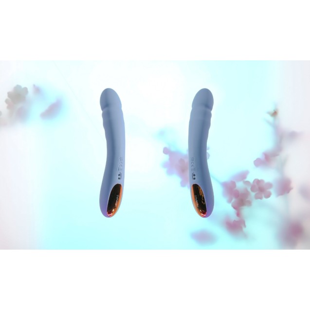 SVAKOM Ava Neo Interactive Thrusting Vibrator - Cornflower Blue