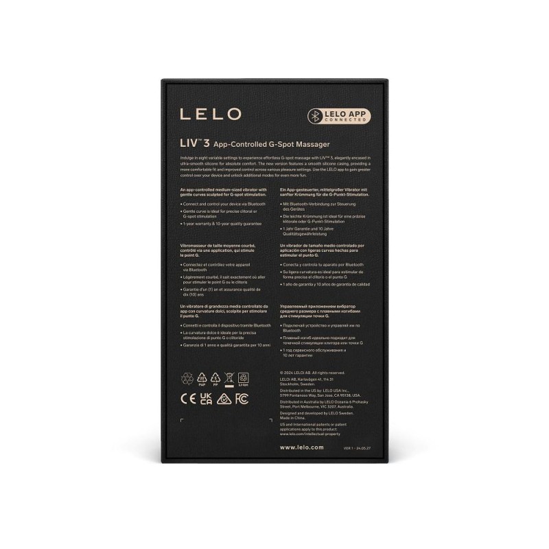 Lelo Liv 3 APP G-Spot Vibrator - Deep Rose