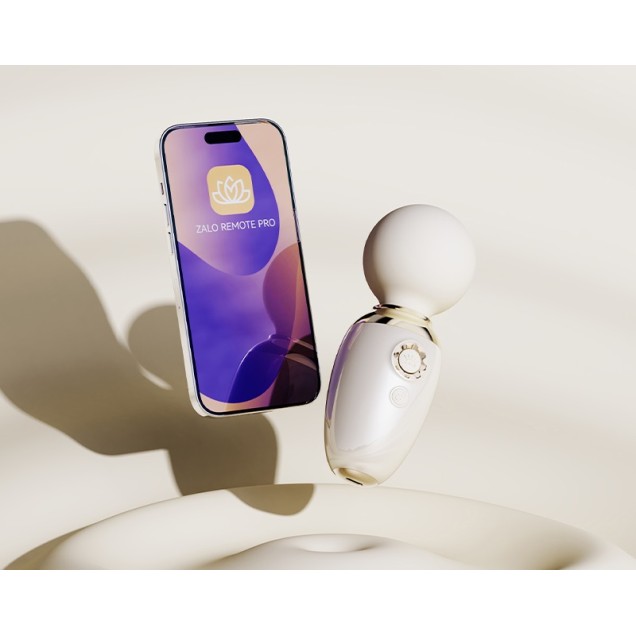 Zalo Ava APP Mini Wand Massager - Ivory White