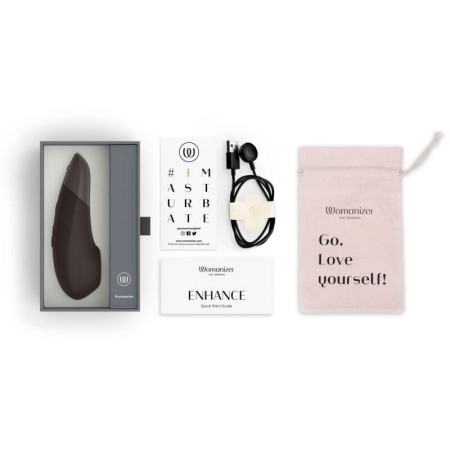 Womanizer Enhance Pleasure Air & Deep Vibration Clit Stimulator - Black