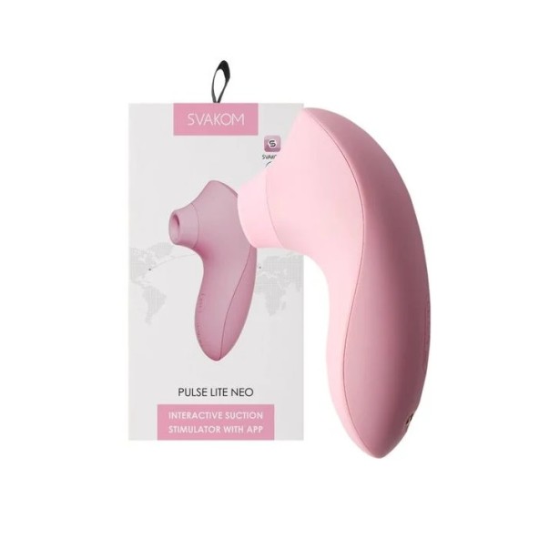 SVAKOM Pulse Lite Neo Interactive Stimulator - Pale Rosette
