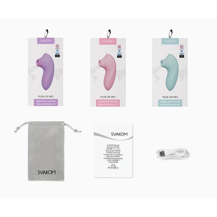 SVAKOM Pulse Lite Neo Interactive Stimulator - Pale Rosette
