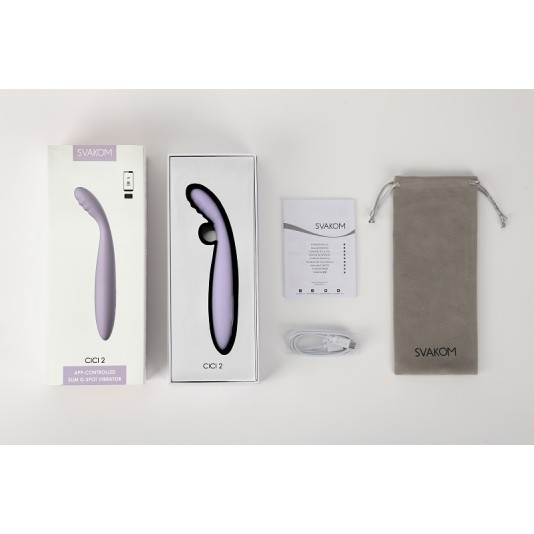 SVAKOM Cici 2 APP G-spot Vibrator - Pastel Lilac