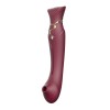 Zalo Queen APP Heating Vibro Set - Wine Red