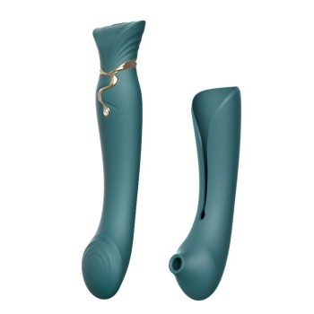 Zalo Queen APP Heating Vibro Set - Jewel Green