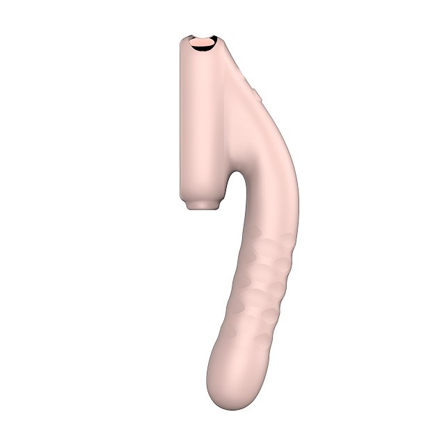 Qingnan Thrusting Vibrator w Suction #7 - Flesh Pink