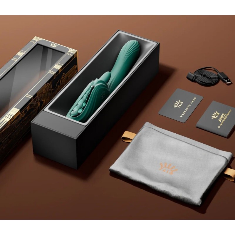 Zalo Ares APP Heating Vibrator - Turquoise Green