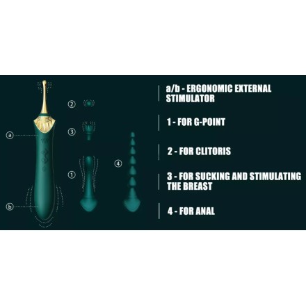 Zalo Bess 2 Heating Dual Vibrator - Obsidian Black