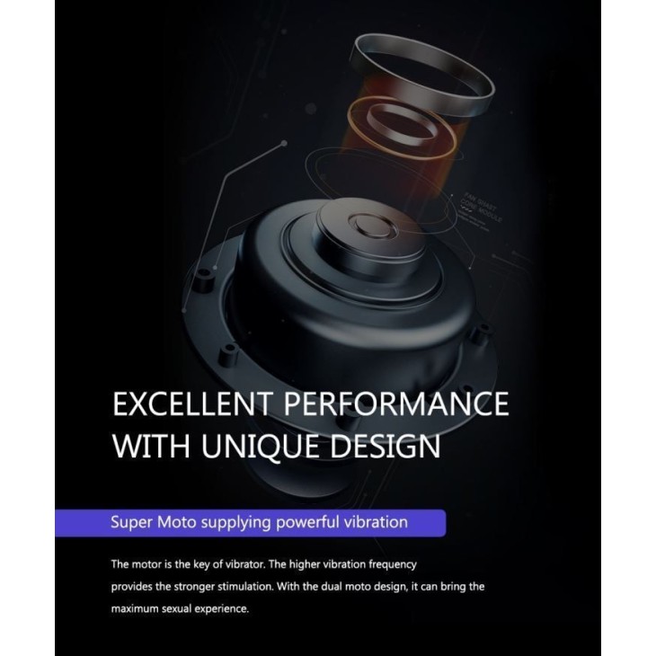 Drywell Rotating & Thrusting Rabbit Vibrator - Black