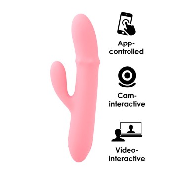 SVAKOM Mora Neo Interactive Rabbit Vibrator - Peach Pink