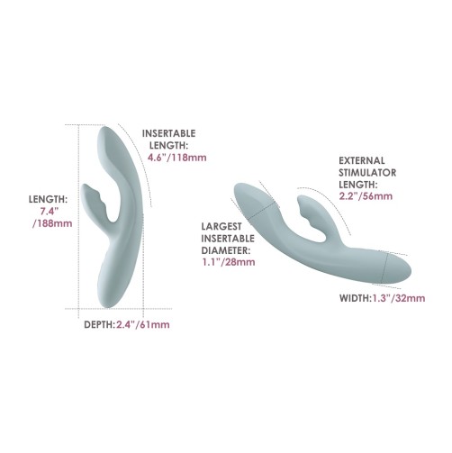 SVAKOM Chika APP Rabbit Vibrator - Turquoise Grey